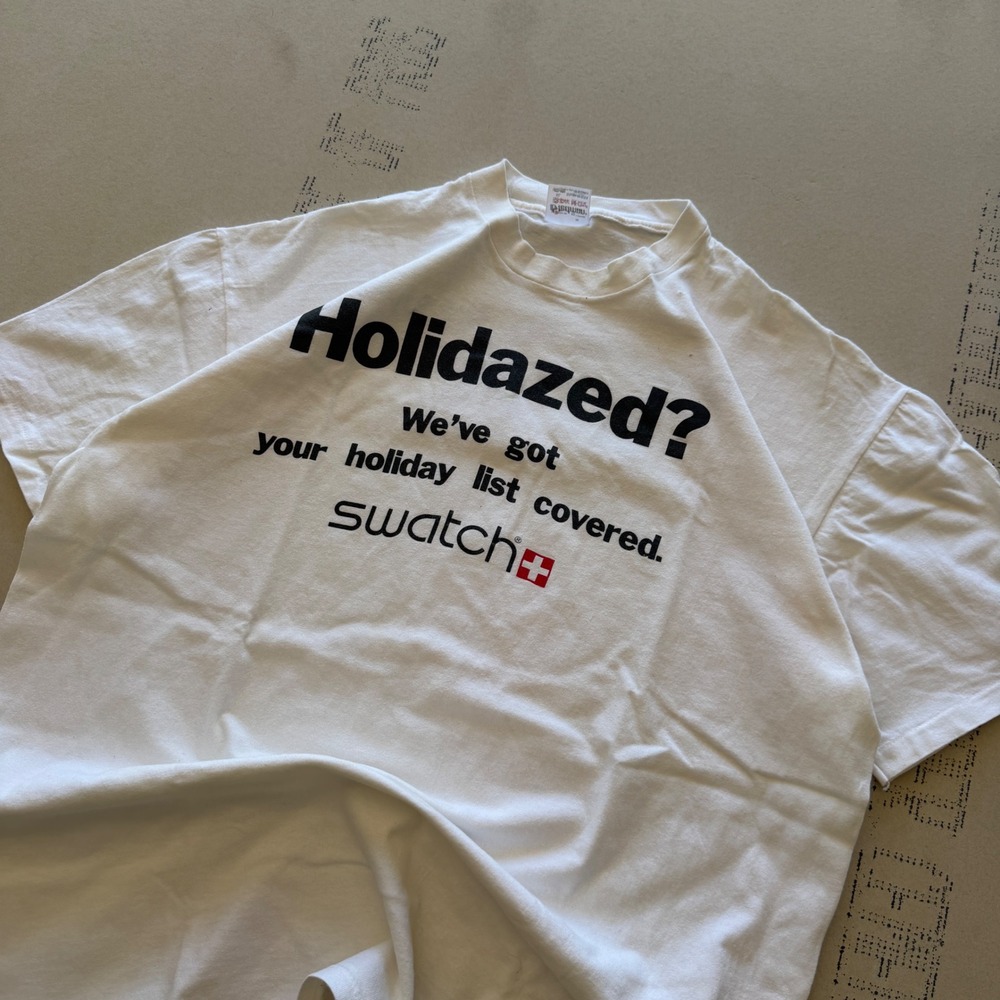 Vintage 90s Swatch Holidazed T-shirt